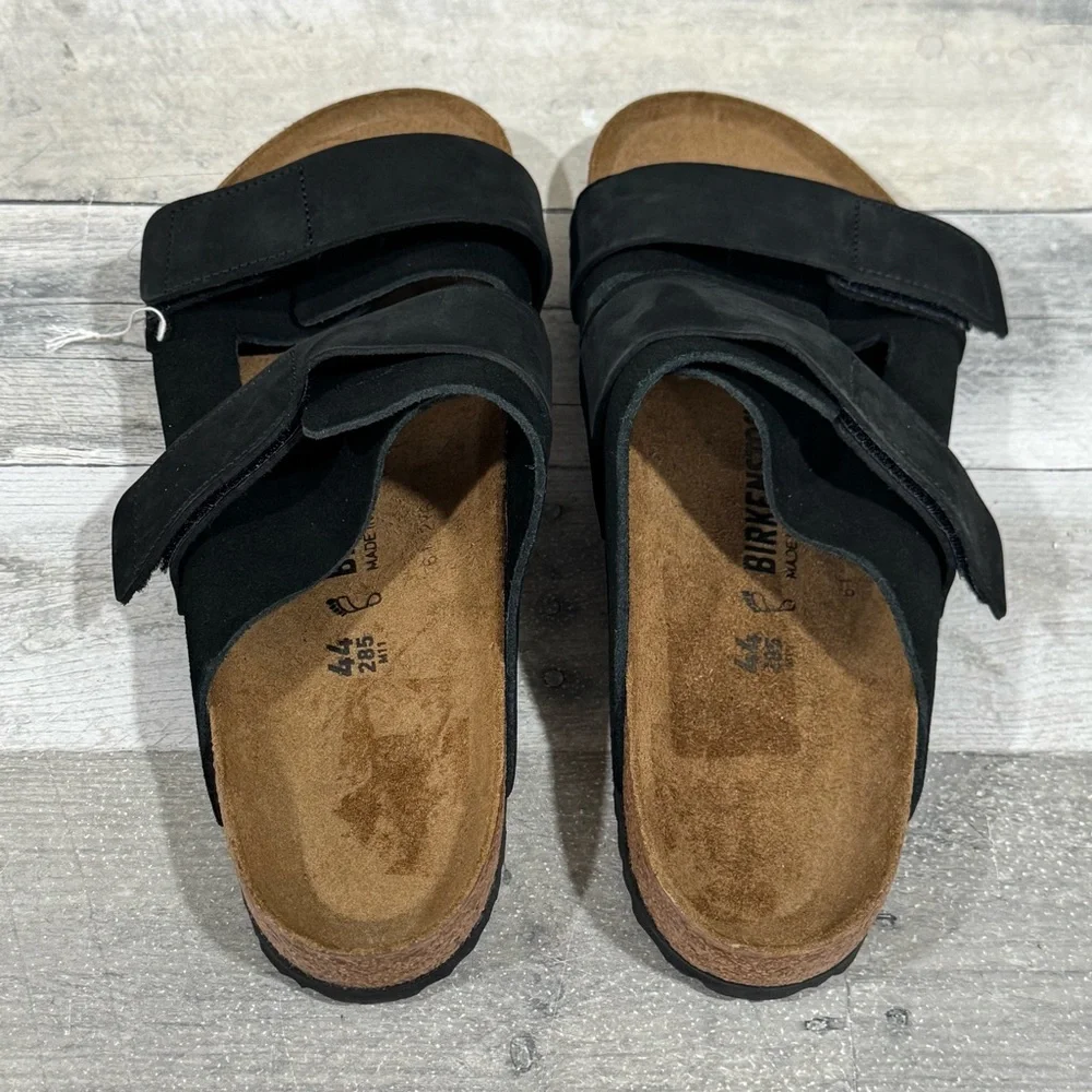 BIRKENSTOCK Uji Nubuck-Suede Leather Sandals in Black - Sz - 11-11.5 US / 44 EU - Picture 4 of 8